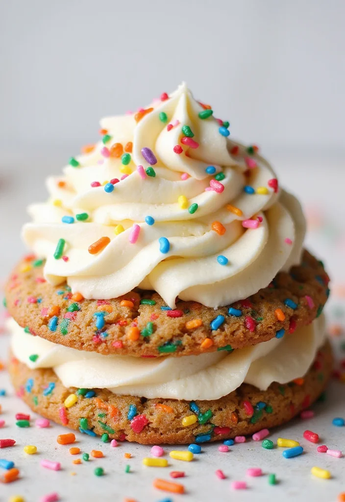 10 Cookie Cake Aesthetic Ideas That Will Make Your Dessert Dreams Come True! - 1. Rainbow Sprinkle Dream