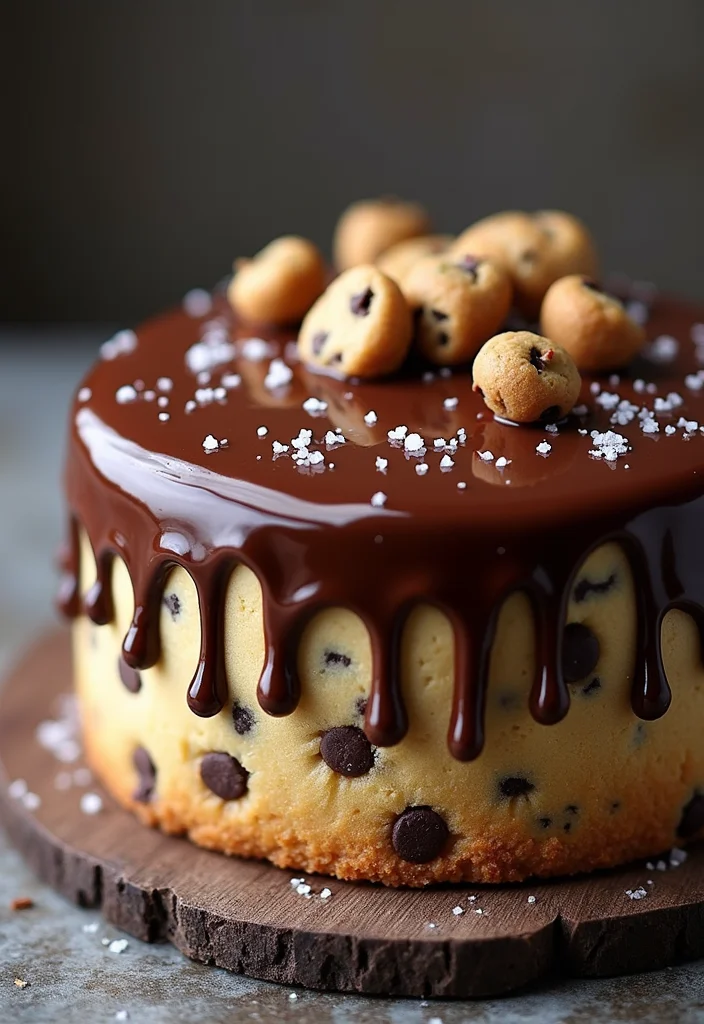 10 Cookie Cake Aesthetic Ideas That Will Make Your Dessert Dreams Come True! - 2. Chocolate Chip Cookie Cake