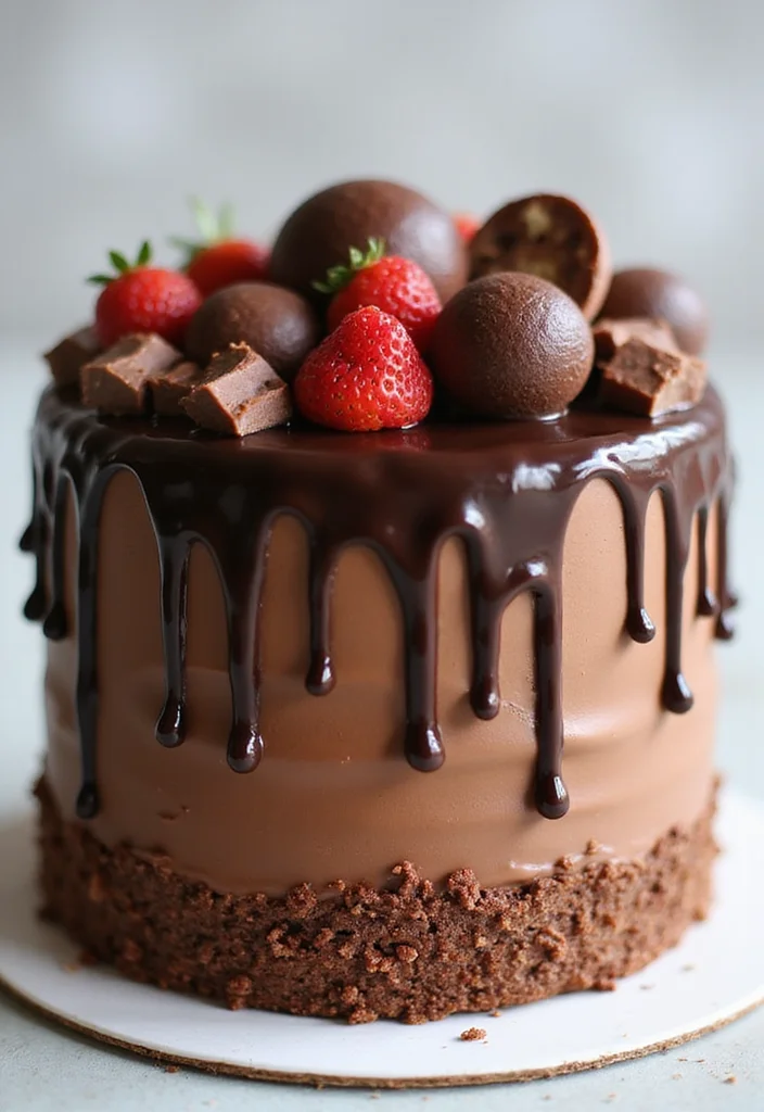 10 Stunning Painting Cake Ideas That Will Blow Your Mind (You Won't Believe #4!) - 9. Chocolate Drip Cake