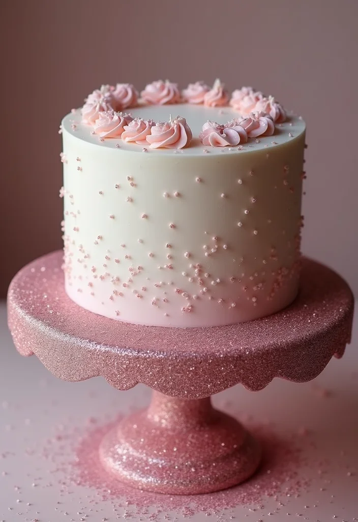 11 Elegant Cake Board Craft Ideas That Transform Your Dessert Table (Incredible #2!) - 2. Glitter Glam