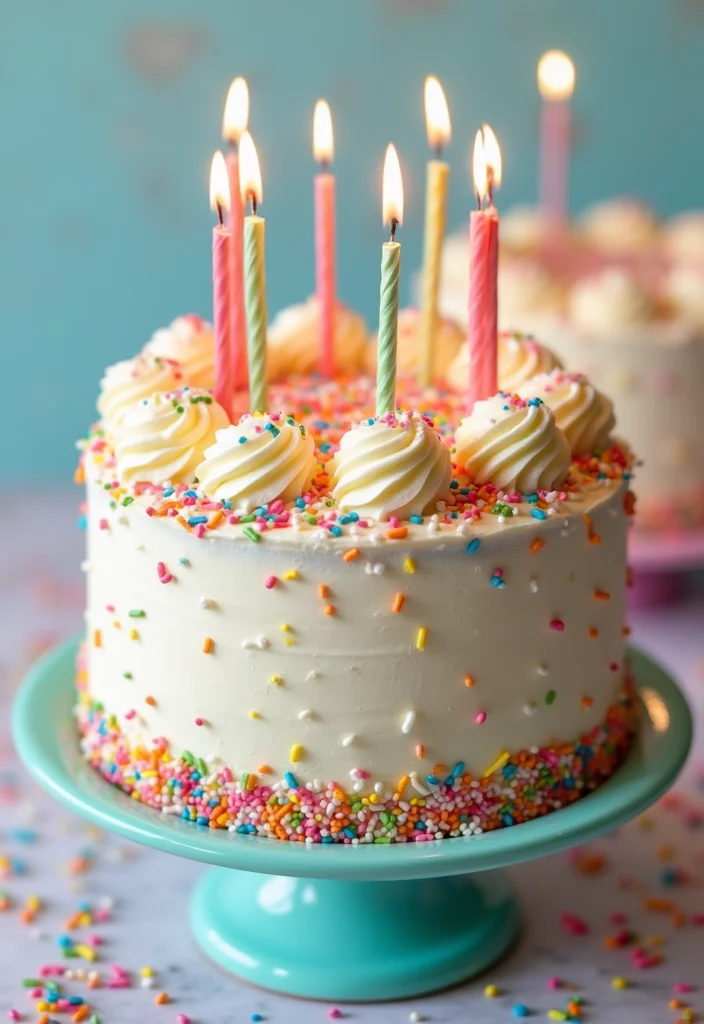 11 Gourmet Cake Ideas That Are Decadent and Totally Instagram-Worthy! - 4. Funfetti Celebration Cake