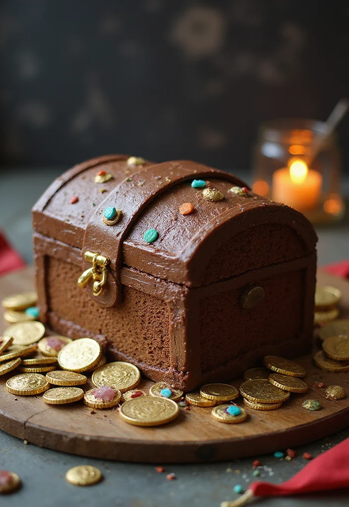 11 Simple Yet Fun Birthday Cakes for Boys That Will Steal the Show! - 5. Pirate Treasure Chest Cake