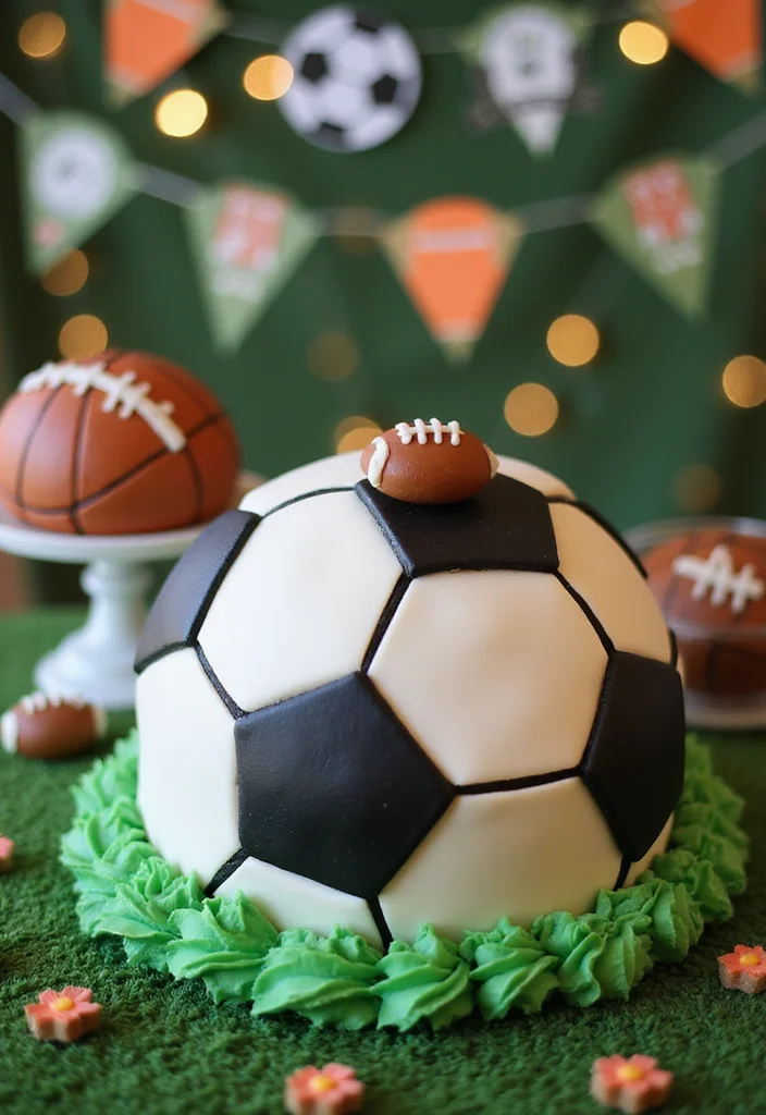 11 Simple Yet Fun Birthday Cakes for Boys That Will Steal the Show! - 6. Sports Fan Cake