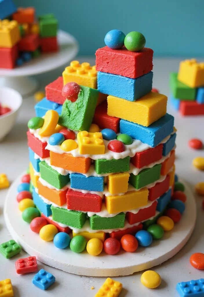 11 Simple Yet Fun Birthday Cakes for Boys That Will Steal the Show! - 8. LEGO Brick Cake