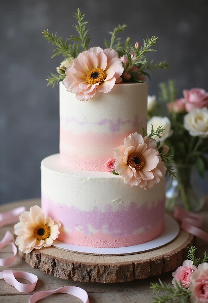 11 Trendy Baby Dedication Cake Styles That Are Taking Over (Wait Until You See #9!) - 1. Watercolor Wonder