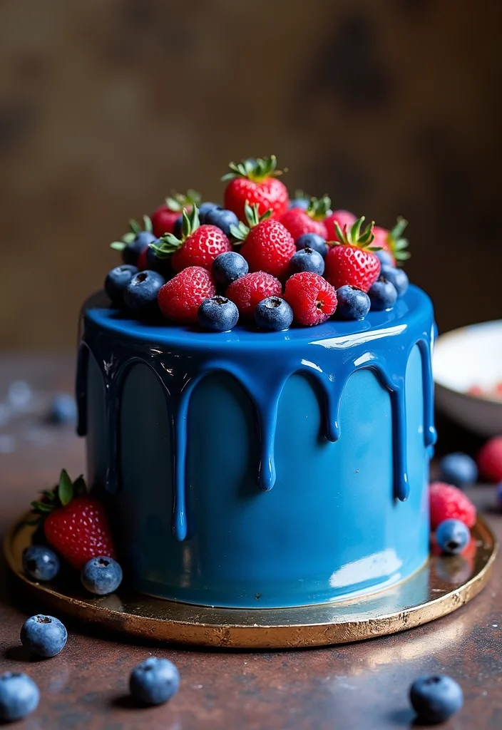 12 Blue Cake Ideas That Will Make Your Special Occasions Unforgettable (You’ll Love #3!) - 5. Blue Chocolate Ganache Cake