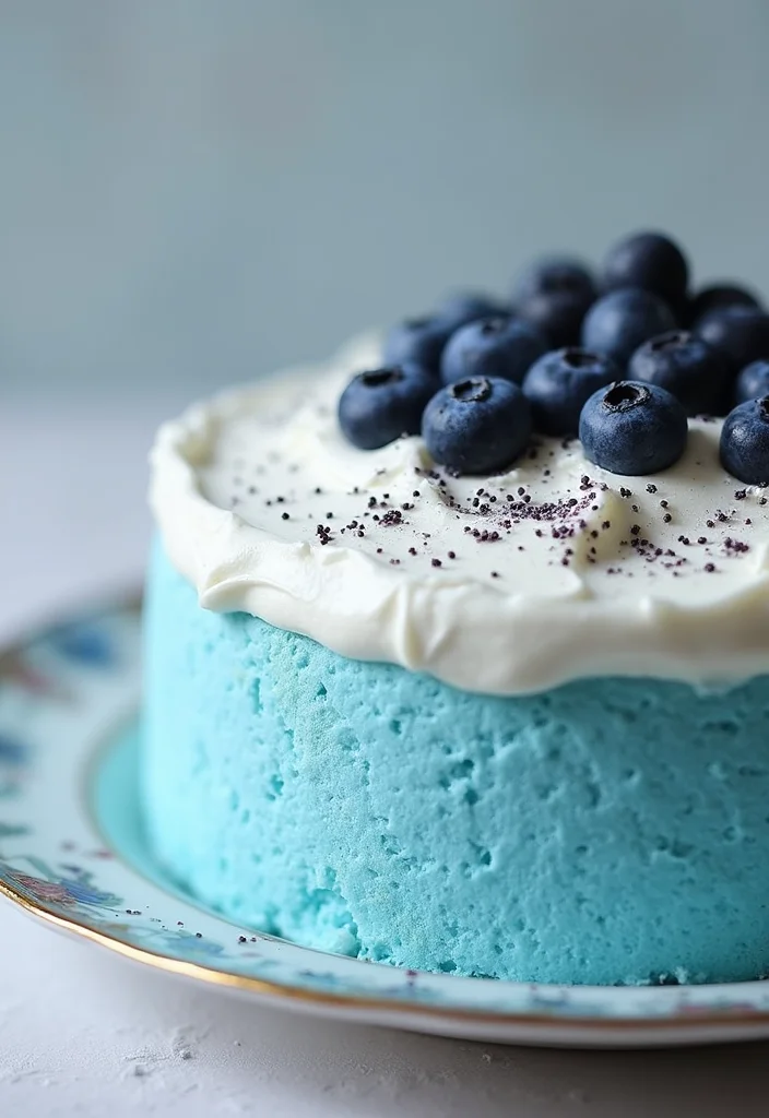 12 Blue Cake Ideas That Will Make Your Special Occasions Unforgettable (You’ll Love #3!) - 7. Blue Chiffon Cake