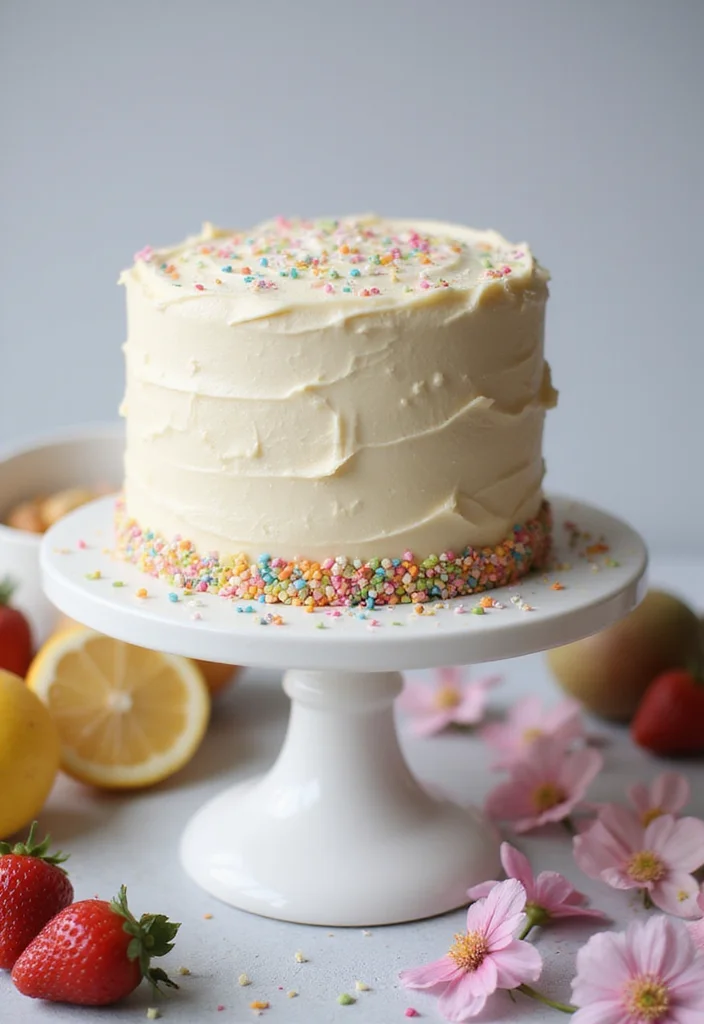 12 DIY Baby Shower Cake Ideas You Can Make at Home! - 1. Classic Vanilla Baby Shower Cake