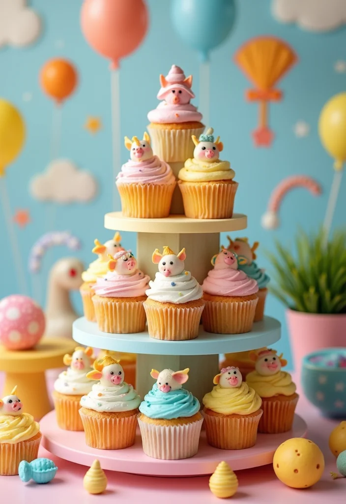 12 DIY Baby Shower Cake Ideas You Can Make at Home! - 12. Fun Cupcake Tower