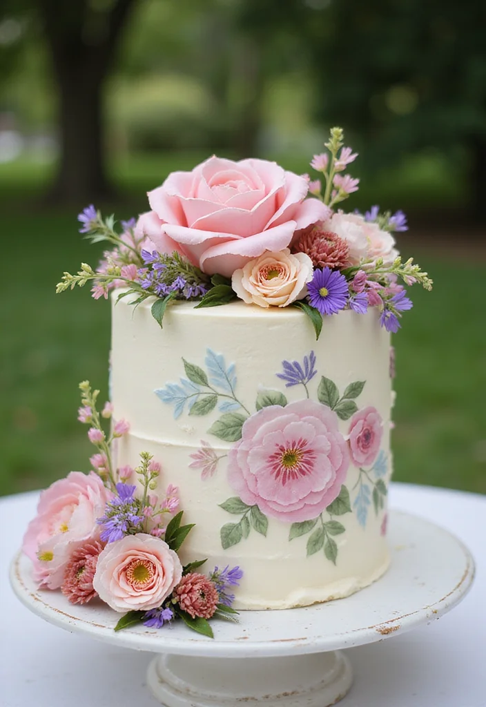 12 DIY Baby Shower Cake Ideas You Can Make at Home! - 6. Charming Floral Cake
