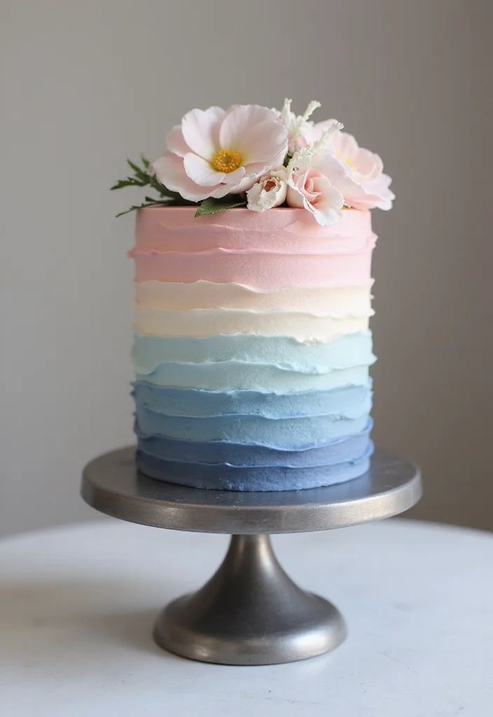 12 Elegant 17th Birthday Cake Designs You Need to See to Believe (#3 Is a Must-See!) - 4. Ombre Buttercream Cake