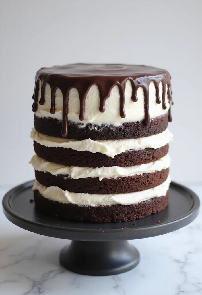 12 Elegant 17th Birthday Cake Designs You Need to See to Believe (#3 Is a Must-See!) - 5. Classic Black & White Cake