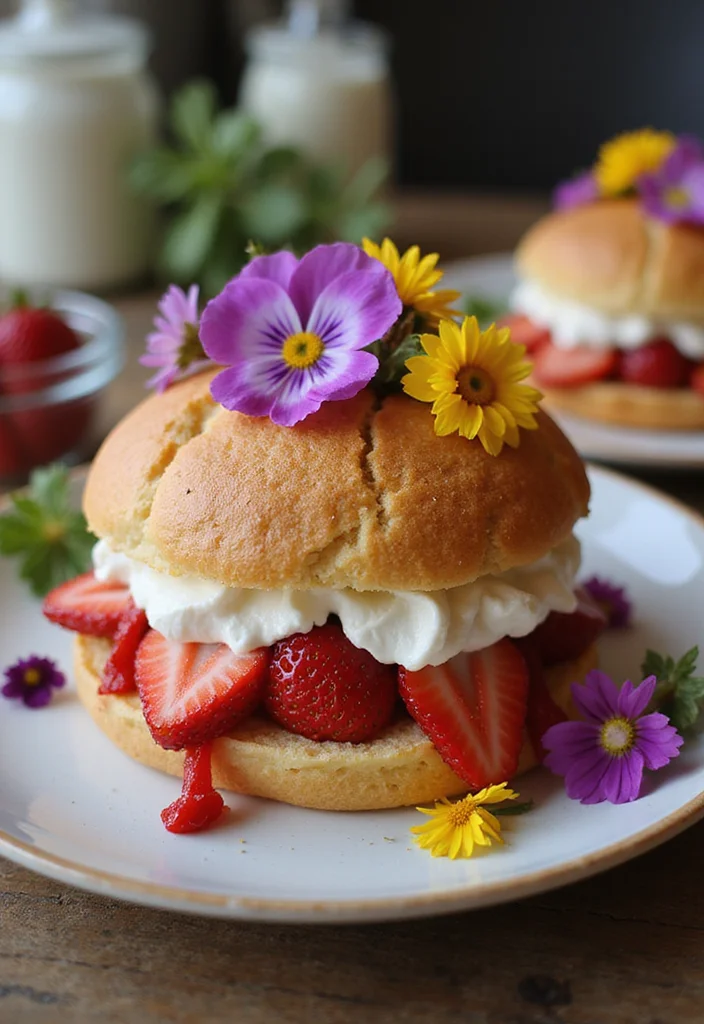 12 Gorgeous Birthday Cakes with Flowers Perfect for Any Celebration! - 9. Strawberry Shortcake with Edible Flowers