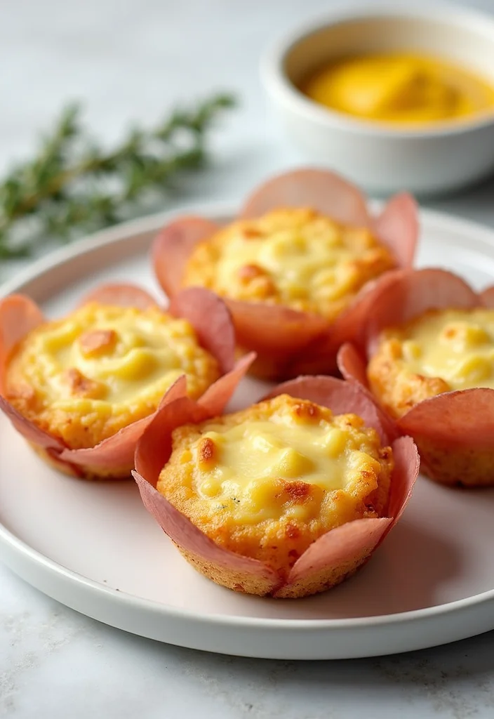 12 Gourmet Mini Cake Salé Apero Ideas for a French Twist on Your Snack Table! - 2. Savory Ham and Gruyère Mini Cakes
