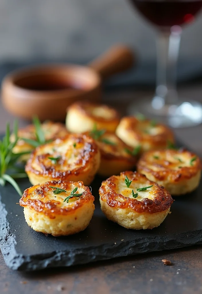 12 Gourmet Mini Cake Salé Apero Ideas for a French Twist on Your Snack Table! - 4. Caramelized Onion and Blue Cheese Bites