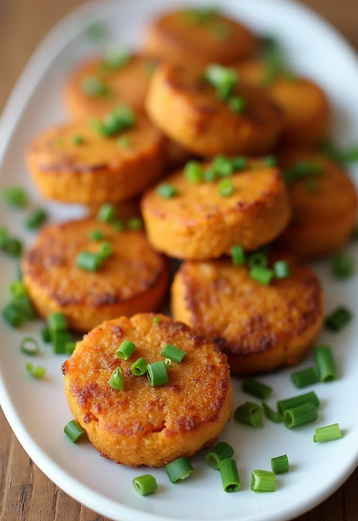 12 Gourmet Mini Cake Salé Apero Ideas for a French Twist on Your Snack Table! - 8. Sweet Potato and Chive Mini Cakes