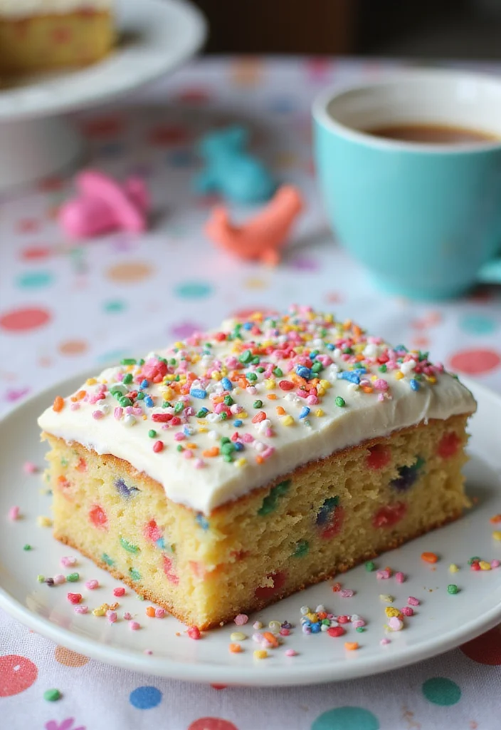 12 Stylish Rectangle Cakes for Men That Are Perfect for Any Celebration! - 8. Funfetti Cake with a Twist