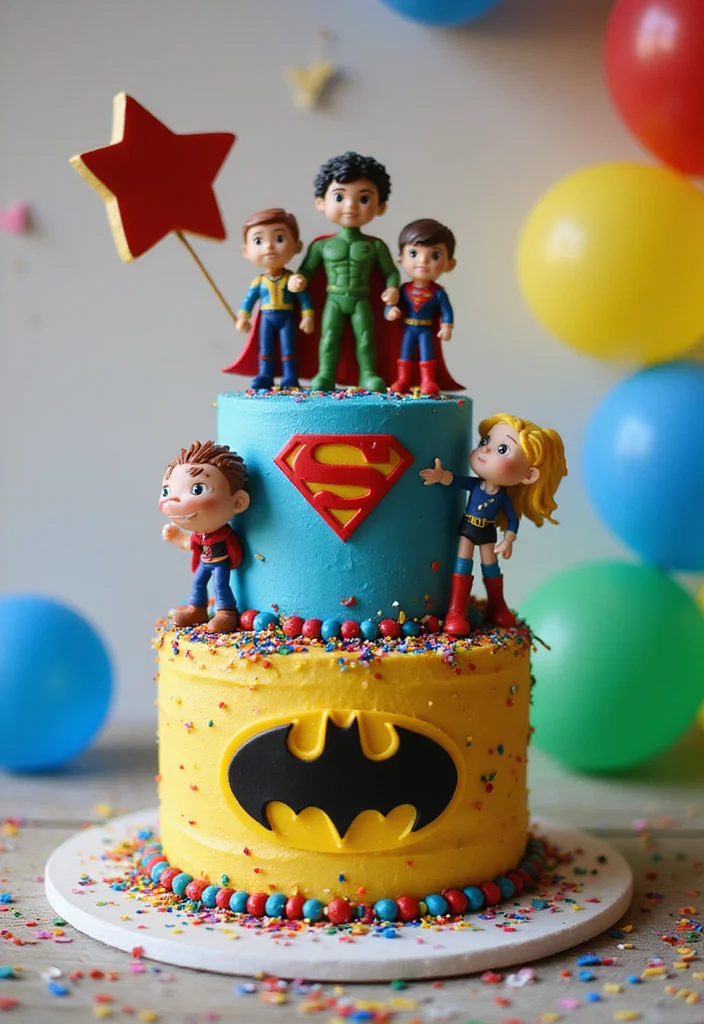13 Fun Birthday Cakes for Boys That Are Perfect for Their 13th Celebration (You Have to See #3!) - 1. Superhero Smash Cake