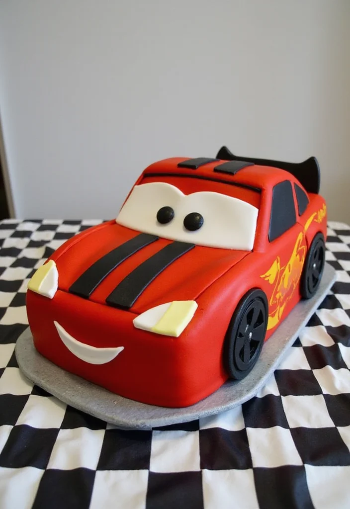 13 Fun Birthday Cakes for Boys That Are Perfect for Their 13th Celebration (You Have to See #3!) - 12. Racing Car Cake