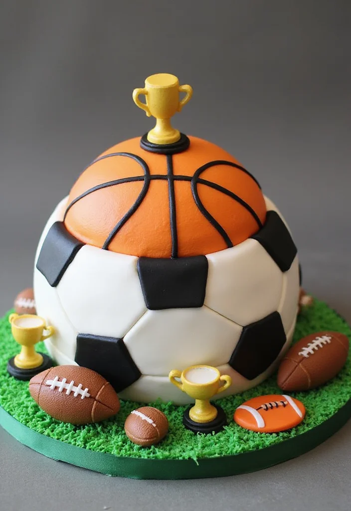 13 Fun Birthday Cakes for Boys That Are Perfect for Their 13th Celebration (You Have to See #3!) - 4. Sports Champion Cake