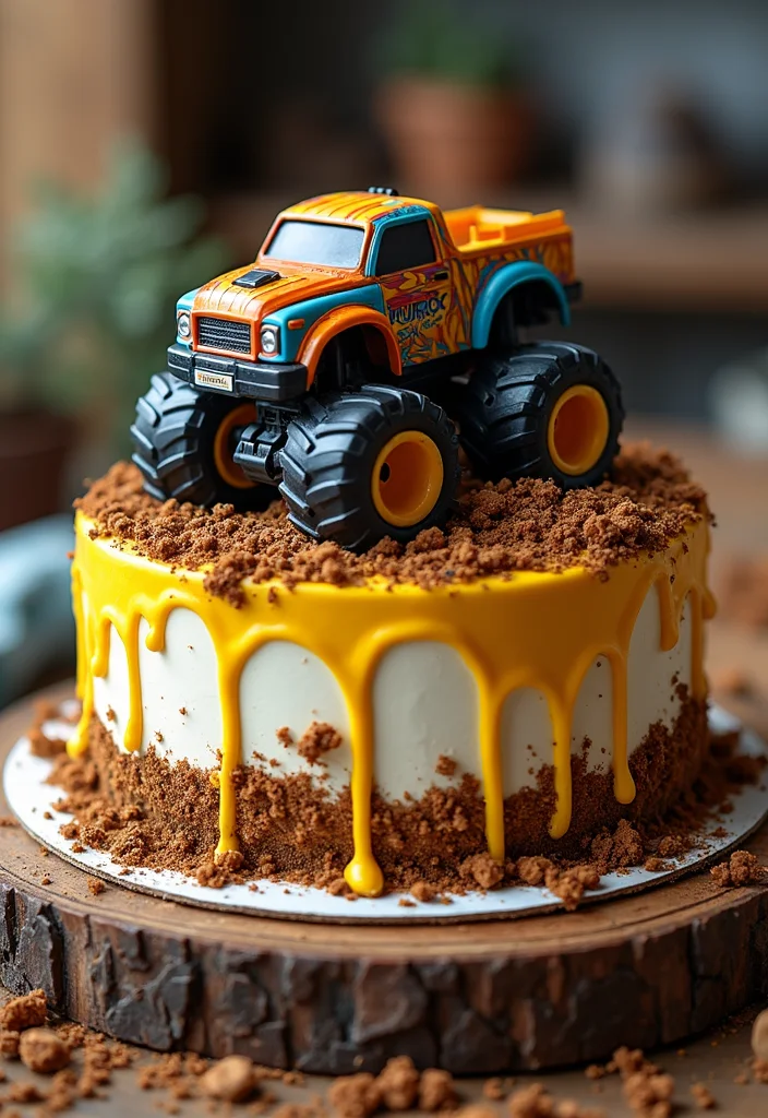 13 Fun Birthday Cakes for Boys That Are Perfect for Their 13th Celebration (You Have to See #3!) - 7. Monster Truck Cake