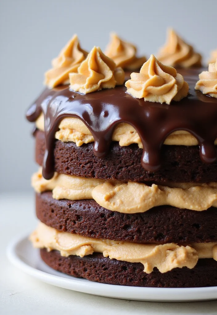 13 Stunning Layered Birthday Cakes That’ll Steal the Show! - 11. Peanut Butter Chocolate Layer Cake