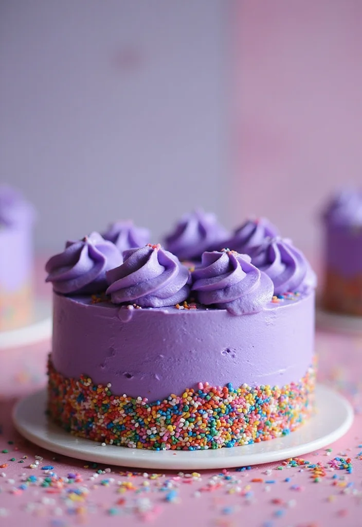 14 Creative Purple Birthday Cake Ideas That Match Your Party Theme Perfectly! - 12. Purple Funfetti Cake