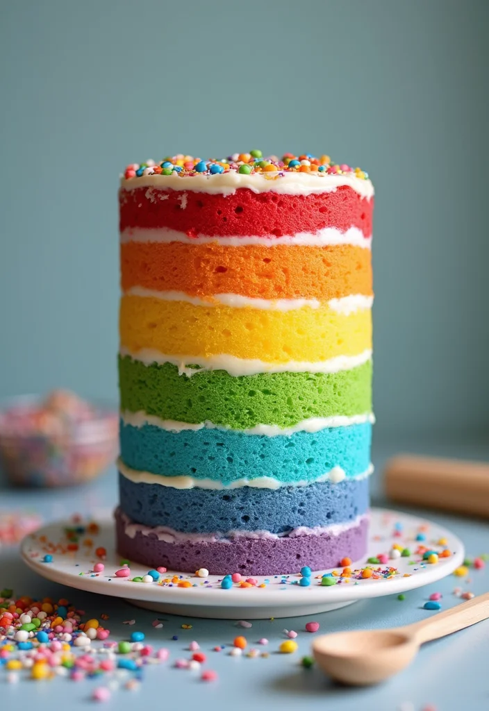 14 Easy School Cake Designs Kids Will Adore (You Won't Believe How Simple They Are!) - 1. Rainbow Layer Cake