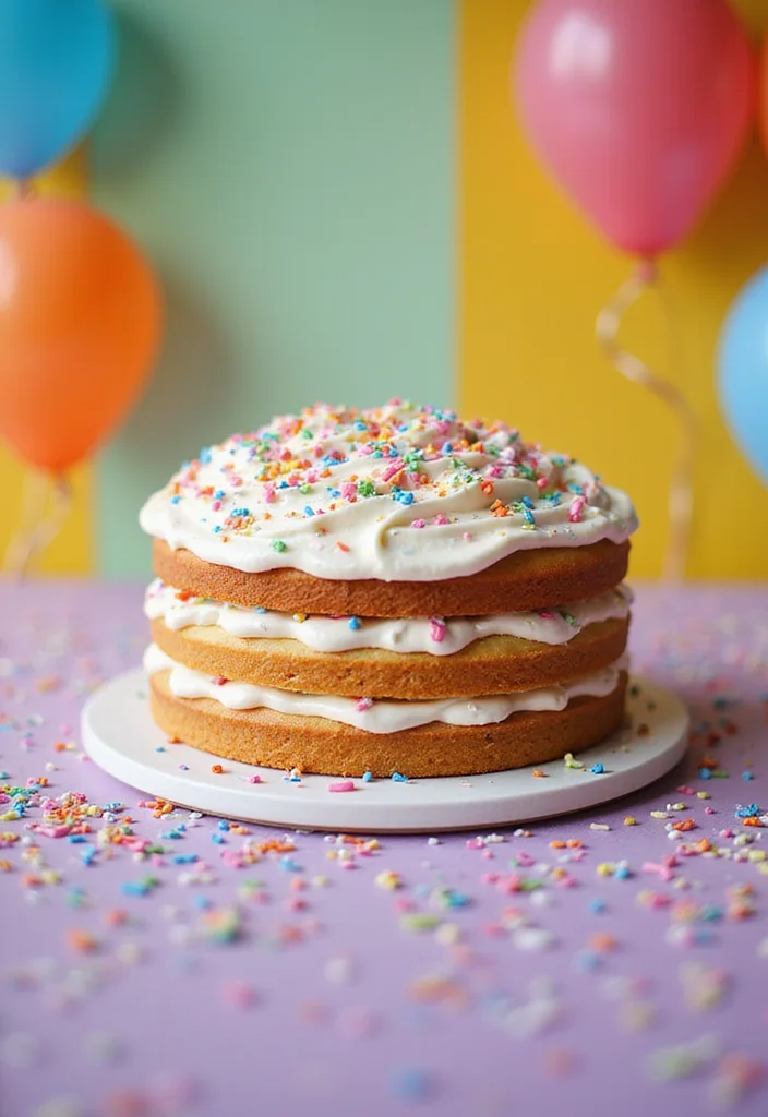 14 Easy School Cake Designs Kids Will Adore (You Won't Believe How Simple They Are!) - 4. Funfetti Cake