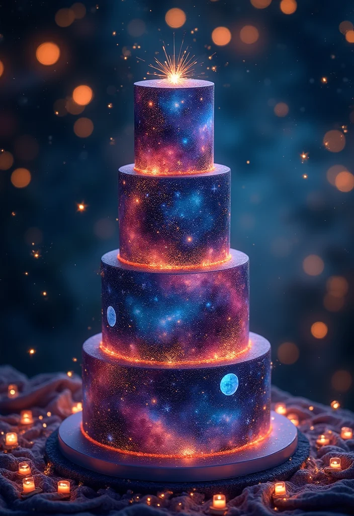 14 Storybook Fairytale Wedding Cakes That Are Straight Out of a Dream (Get Inspired!) - 10. Celestial Cake
