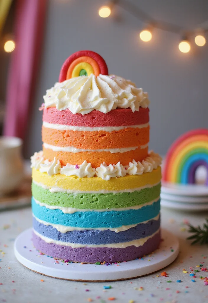 14 Storybook Fairytale Wedding Cakes That Are Straight Out of a Dream (Get Inspired!) - 8. Magical Rainbow Cake