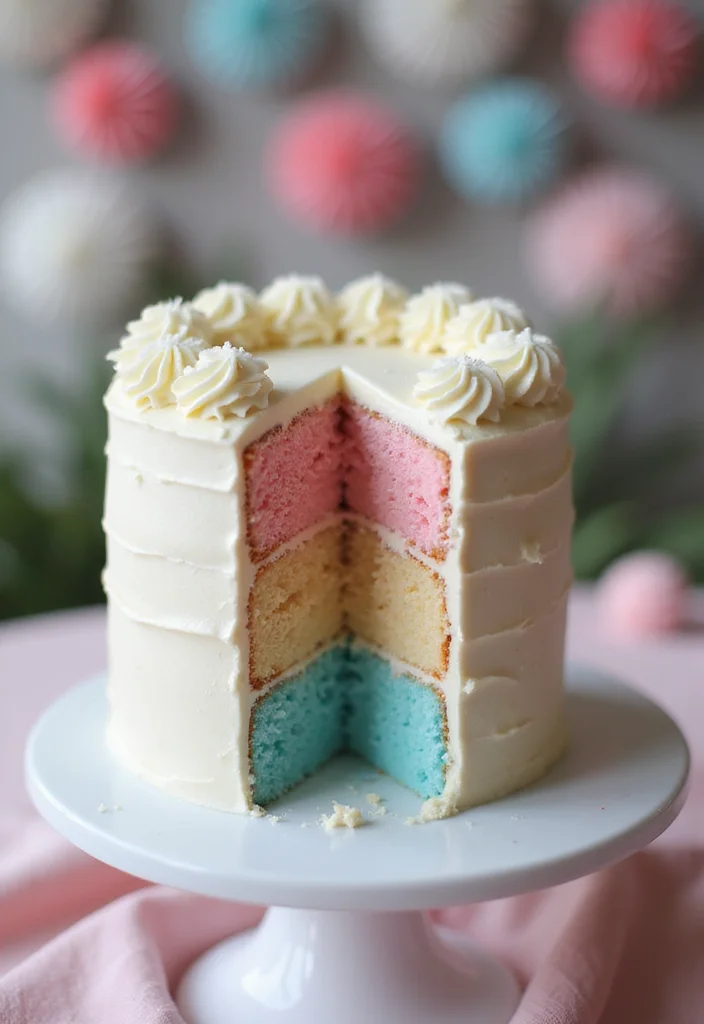 14 Unique Baby Shower Cakes That Are Pure Magic (Check Out #9 for Inspiration!) - 12. Gender Reveal Cake