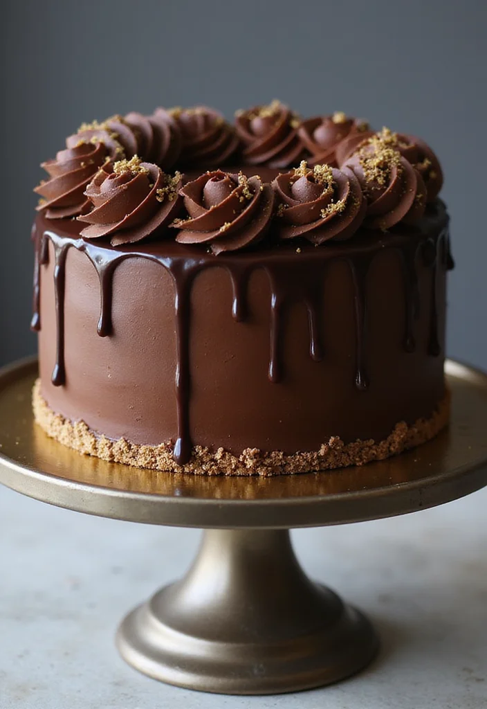15 Art Birthday Cakes That Will Inspire Your Next Birthday Party (You’ll Love #5!) - 7. Classic Chocolate Ganache