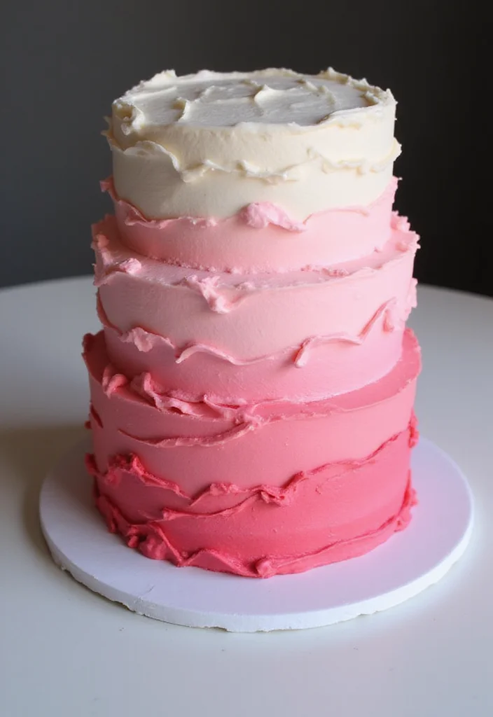 15 Art Birthday Cakes That Will Inspire Your Next Birthday Party (You’ll Love #5!) - 8. Ombre Elegance