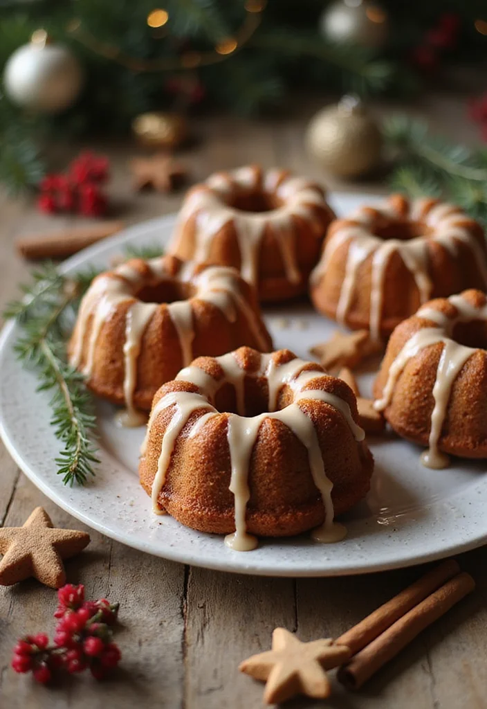 15 Irresistibly Cute Mini Bundt Cake Recipes You’ll Want to Make Tonight! - 13. Gingerbread Mini Bundt Cakes