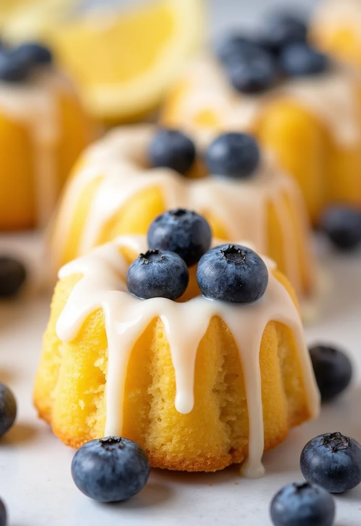 15 Irresistibly Cute Mini Bundt Cake Recipes You’ll Want to Make Tonight! - 15. Blueberry Lemon Mini Bundt Cakes