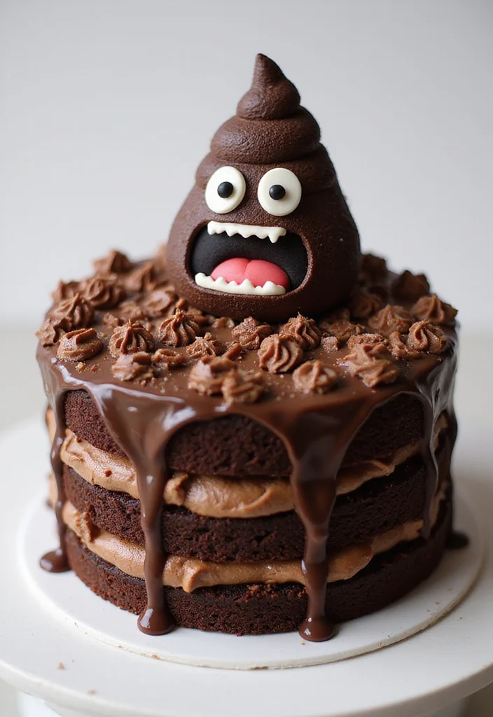 16 Super Mario Cake Tutorials That Will Impress Every Gamer at Your Party! - 11. Goomba's Chocolate Surprise Cake