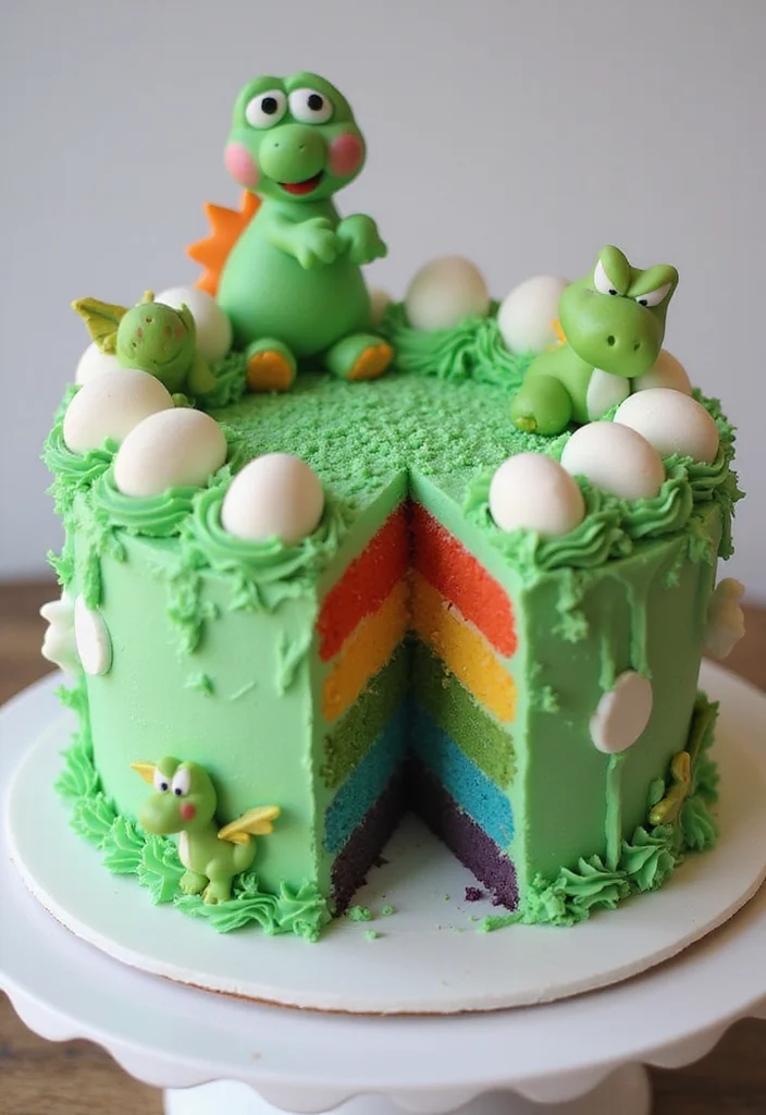 16 Super Mario Cake Tutorials That Will Impress Every Gamer at Your Party! - 5. Yoshi's Egg-cellent Surprise Cake