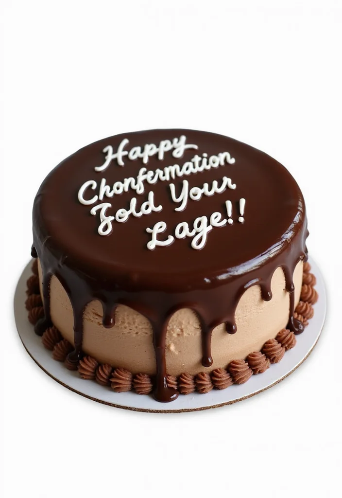 17 Creative Toppings for Your Confirmation Cake That Will Dazzle! - 3. Decadent Chocolate Ganache