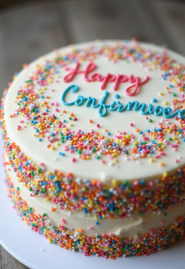17 Creative Toppings for Your Confirmation Cake That Will Dazzle! - 6. Colorful Sprinkles
