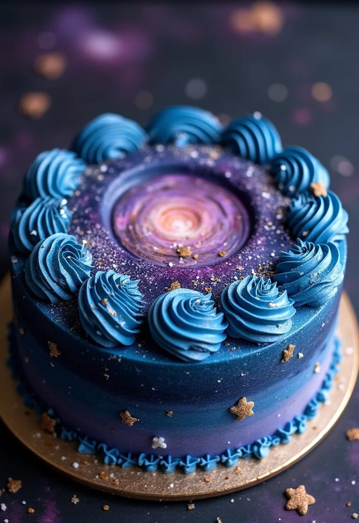 18 Fun and Creative Baddie Cake Ideas That Will WOW Your Guests! - 10. Galaxy Cake