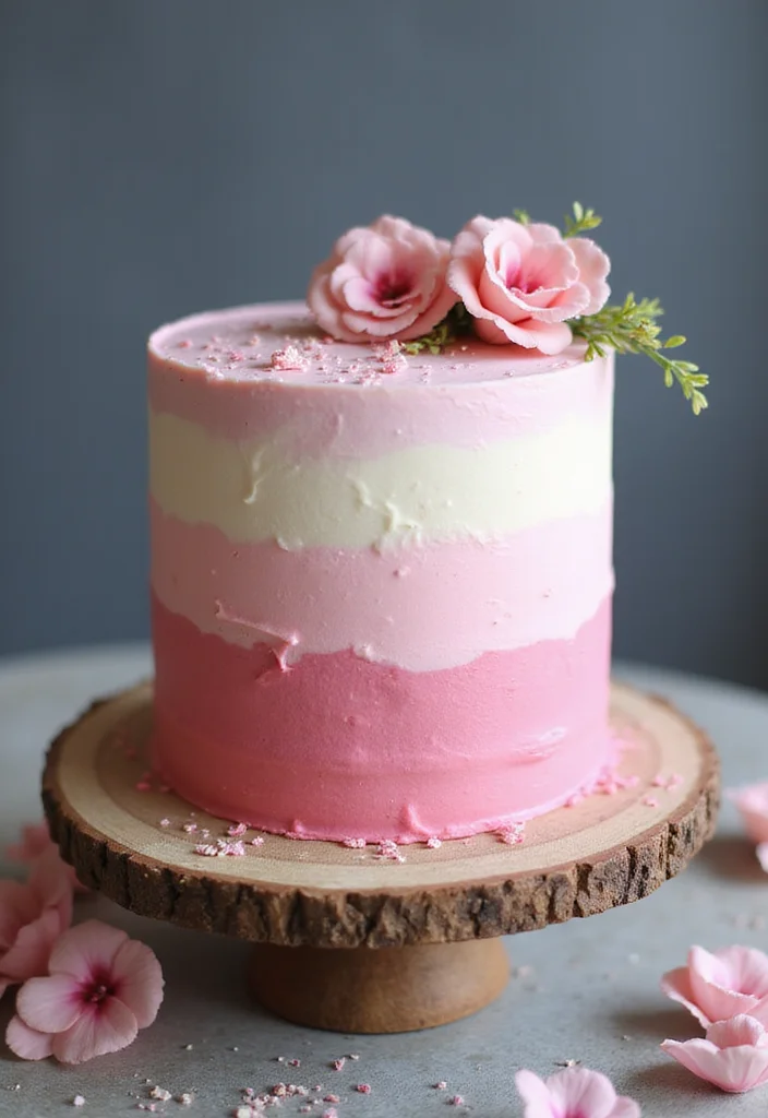 18 Fun and Creative Baddie Cake Ideas That Will WOW Your Guests! - 2. Ombre Buttercream Cake