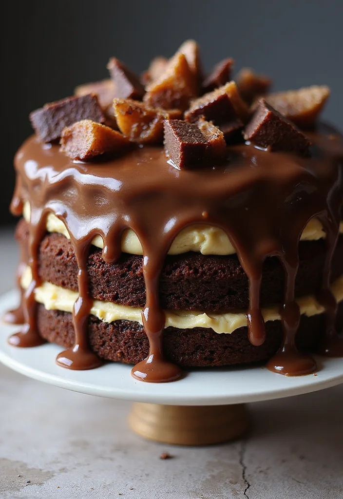 18 Fun and Creative Baddie Cake Ideas That Will WOW Your Guests! - 8. Choco-Caramel Layer Cake