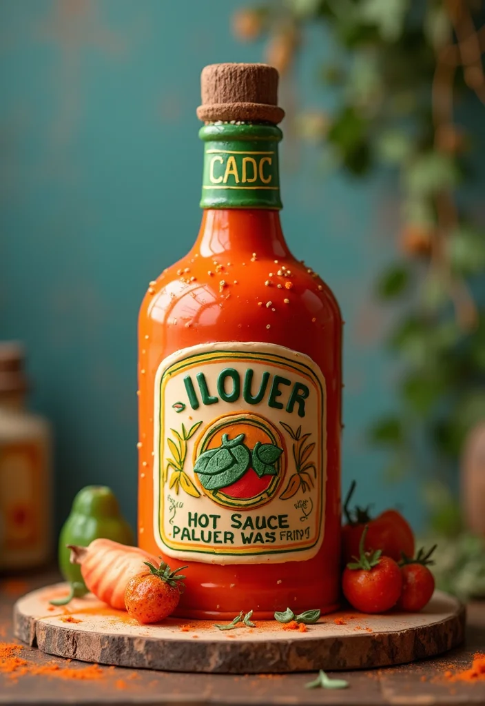 18 Hilarious Grooms Cakes That Will Have You in Stitches (Number 8 Is a Must-See!) - 13. The Hot Sauce Cake