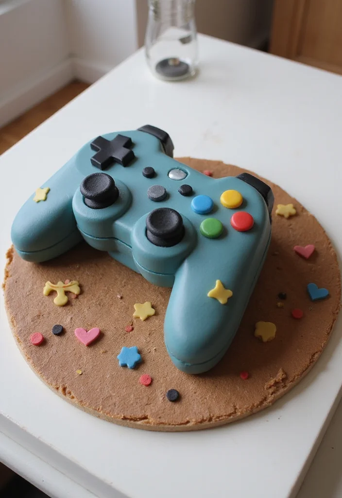 18 Hilarious Grooms Cakes That Will Have You in Stitches (Number 8 Is a Must-See!) - 2. Gamer's Paradise