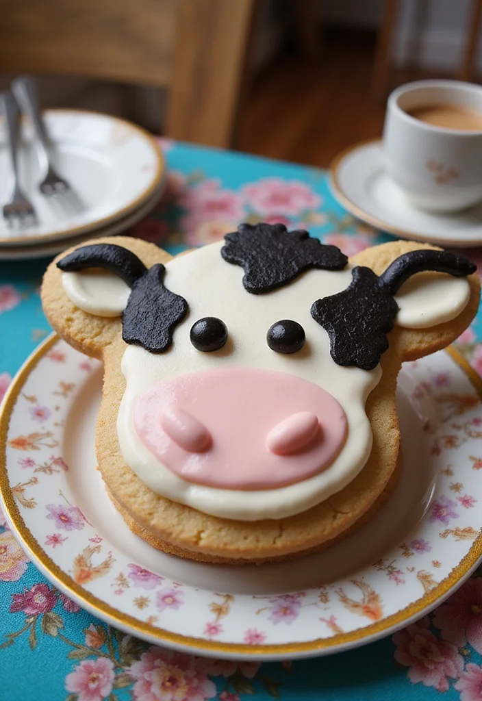 19 Creative Cow Cake Ideas for the Ultimate DIY Baking Adventure! - 17. Cow Cookie Cake
