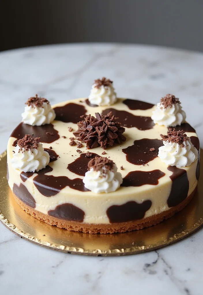 19 Creative Cow Cake Ideas for the Ultimate DIY Baking Adventure! - 8. Cow Print Cheesecake