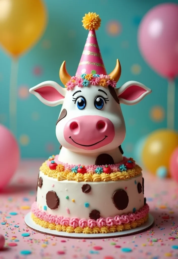 19 Creative Cow Cake Ideas for the Ultimate DIY Baking Adventure! - 9. Cow Moo-nificent Cake