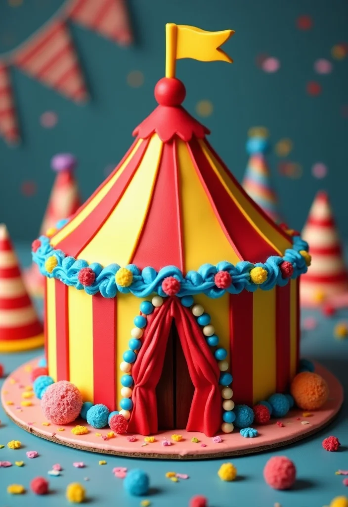 20 Fun and Unique First Birthday Cake Smash Ideas That Will Make Your Photos Pop! (Wait for #6!) - 10. Circus Fun