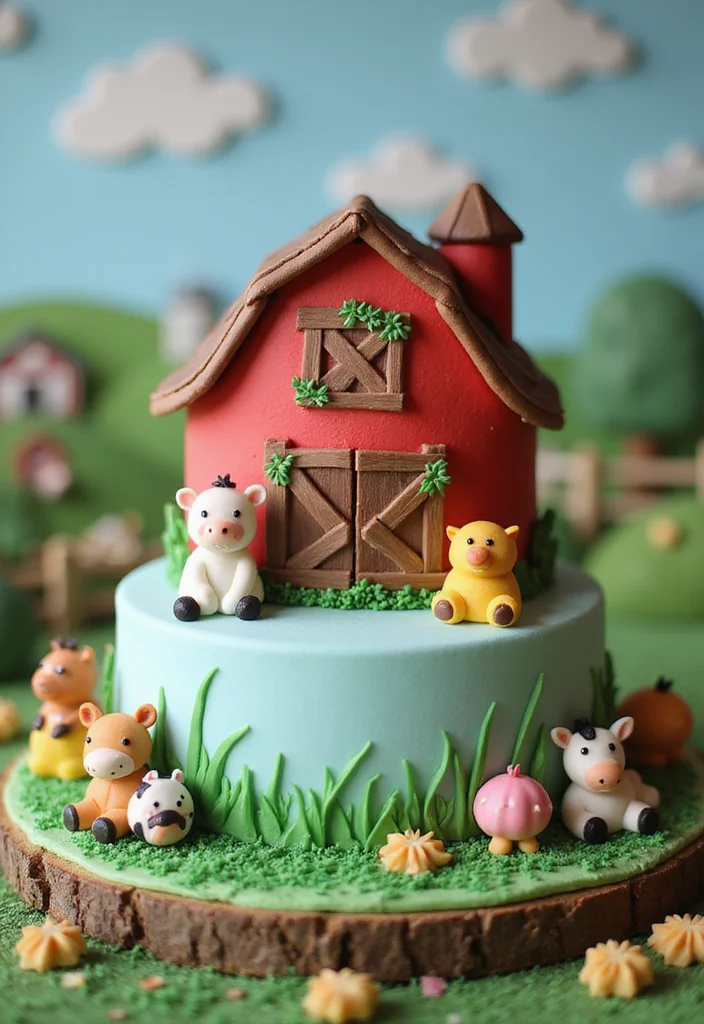 20 Fun and Unique First Birthday Cake Smash Ideas That Will Make Your Photos Pop! (Wait for #6!) - 15. Farmyard Fun